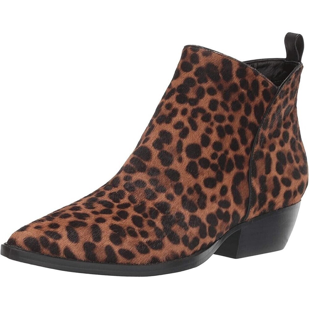 Marc Fisher Women Animal Print‎ Leather Obrraly Ankle Bootie 5.5